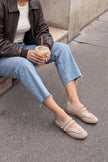Meliro – Beige Suede Women’s Mary Jane Sneaker Flats