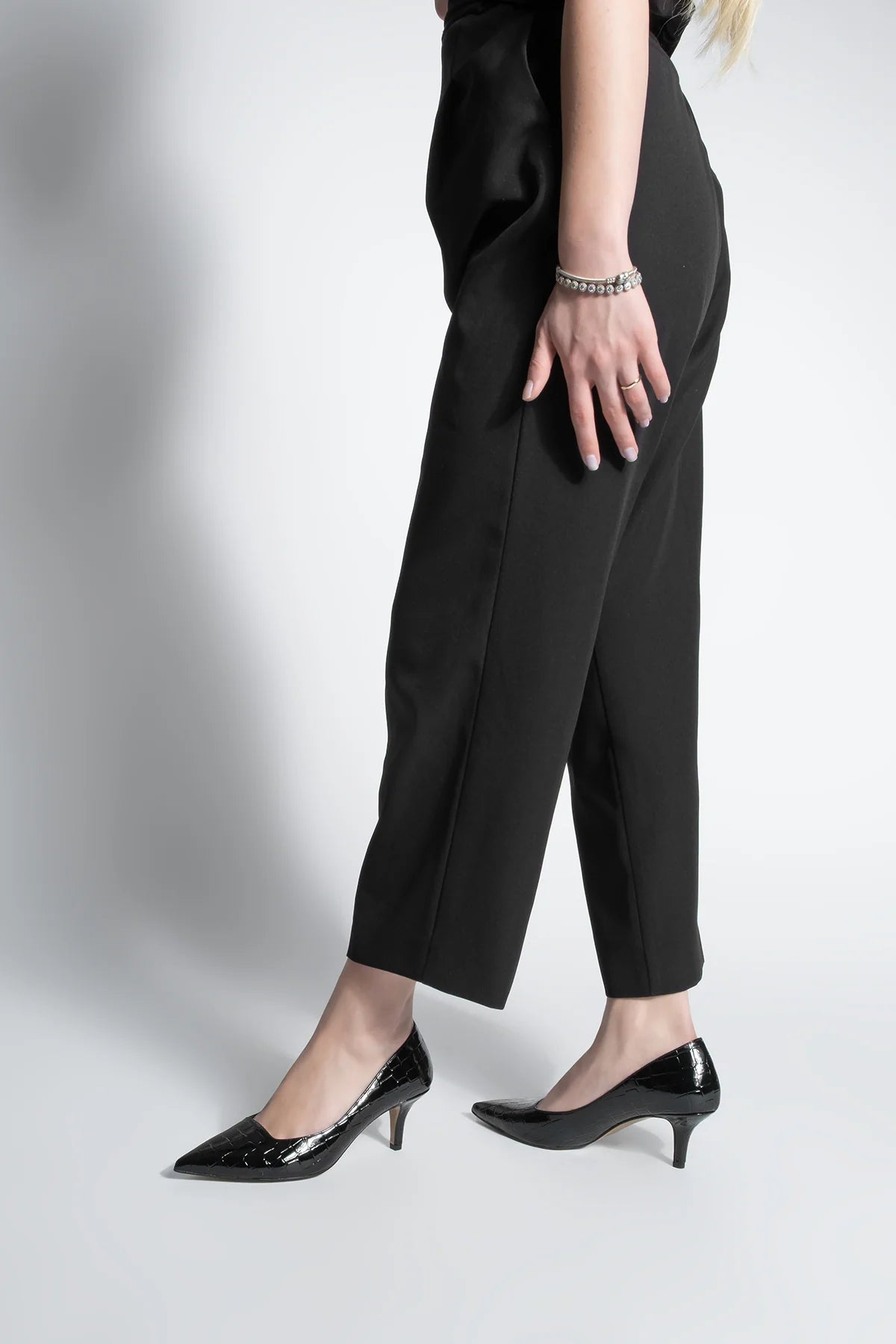 Women's Stiletto Heel Shoes Olfin - Black Croco