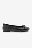 Women's Bowknot Ballerina Lotvin - Black Croco