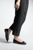 Women's Bowknot Ballerina Lotvin - Black Croco