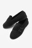 Women's Buckled Loafer Casual Shoes Ovora - Black Suede