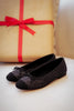 Women's Bowknot Ballerina Fanbe - Black