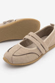 Meliro – Beige Suede Women’s Mary Jane Sneaker Flats