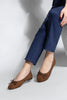 Women's Bowknot Casual Ballerina Monit - Brown Suede