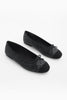 Women's Bowknot Ballerina Fanbe - Black
