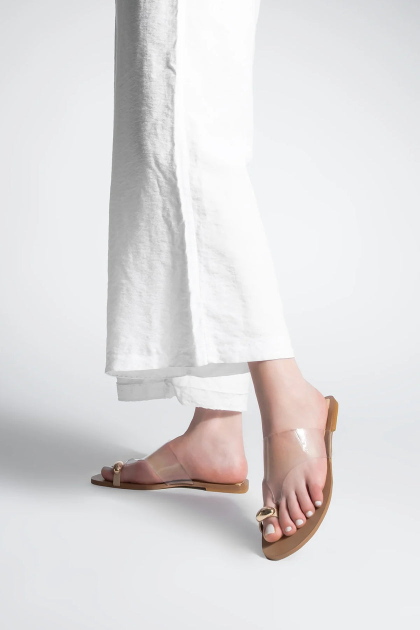 Women's Flip-Flop Casual Slippers Milda - Beige