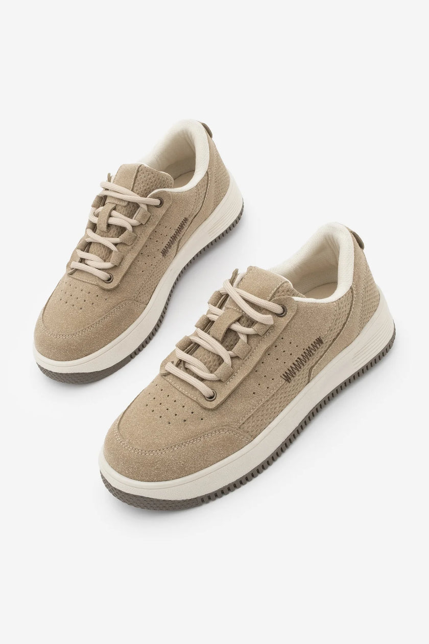 Loske Camel Suede Women’s Thick Sole Sneakers