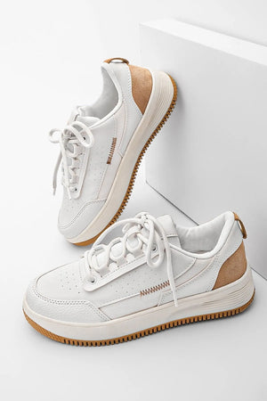 Women's Sneaker High Sole Sports Shoes Loske white