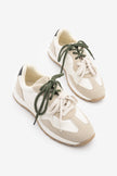 Asune White Multi-Panel Lace-Up Casual Women's Sneakers