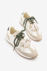 Asune White Multi-Panel Lace-Up Casual Women's Sneakers