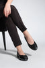 Women's Bowknot Casual Ballerina Monit  - Black