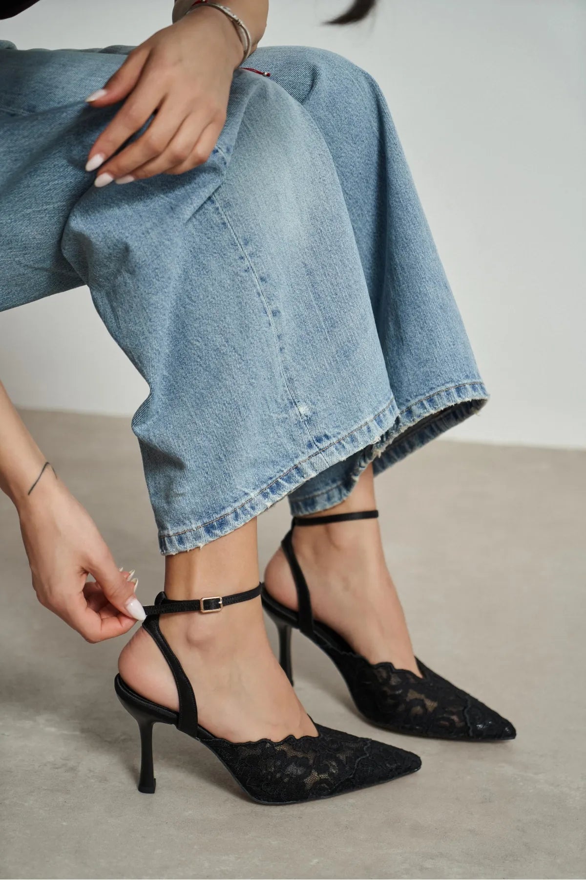 AVENY Black Lace Embroidered Back Strap Women’s Heel Shoes | FOOTWEAR | Heels | Lebbse AVENY Black Lace Embroidered Back Strap Women’s Heel Shoes | FOOTWEAR | Heels | Lebbse