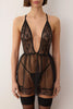 Black Tulle Plain Uncapped Babydoll