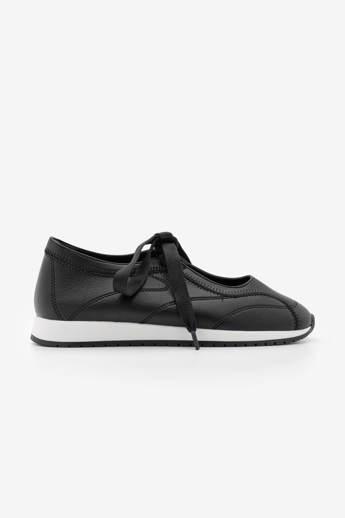 Leyro – Black Women’s Lace-Up Mary Jane Sneaker Flats