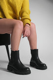 Women's Elastic Casual Boots Kolesya - Black