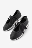 Leyro – Black Women’s Lace-Up Mary Jane Sneaker Flats