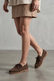 MISTOR Coffee Suede Genuine Leather Women’s Loafer Shoes