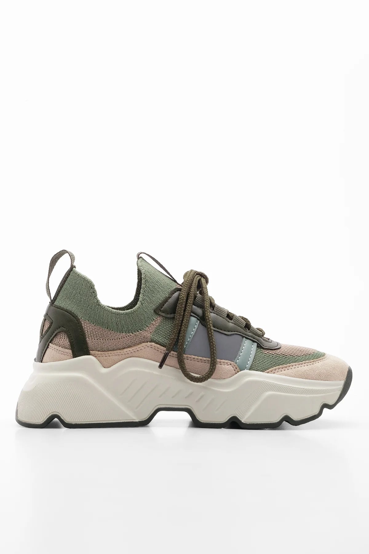 Women's Sneaker Knitted Sports Shoes Volente - Dark green