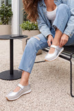 Leris – Silver Women’s Mary Jane Sneaker Flats