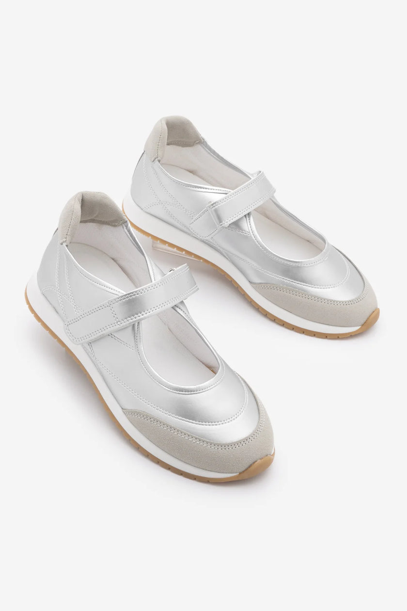 Leris – Silver Women’s Mary Jane Sneaker Flats