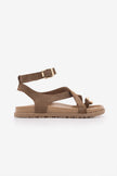 ROLISE Camel Suede Genuine Leather Toe-Post Women's Sandals