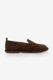 ZINLEY Coffee Suede Genuine Leather Women’s Loafer Shoes