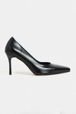 ZIVY Black Rustic Patterned Blunder Toe Closed Heel Women’s Shoes