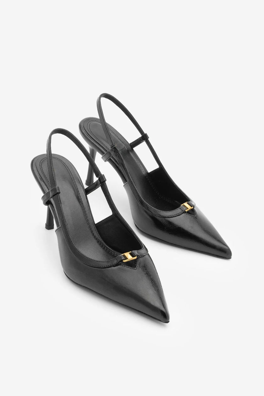 OSENTA Black Pointed Toe Women’s Stiletto Heels