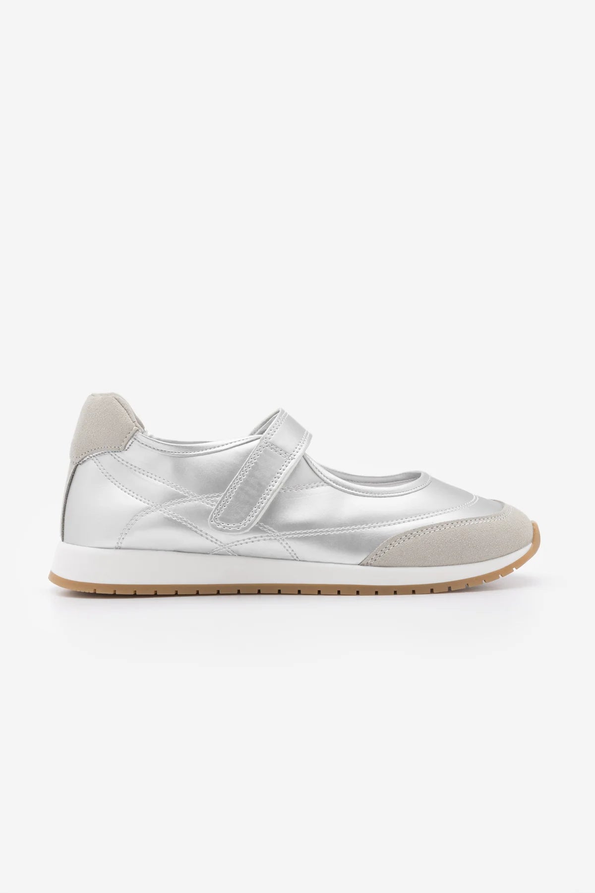 Leris – Silver Women’s Mary Jane Sneaker Flats