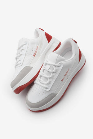 Women's Sneaker Thick Sole Sports Shoes Loske - Red