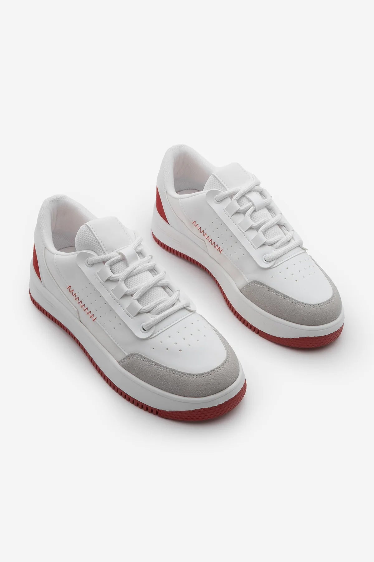 Women's Sneaker Thick Sole Sports Shoes Loske - Red