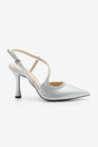 Women's Stiletto Stoned Heel Shoes Milasa - Silver