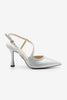 Women's Stiletto Stoned Heel Shoes Milasa - Silver