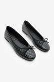 Women's Bowknot Casual Ballerina Monit  - Black