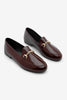 Women's Chain Loafer Shoes Tanle - Burgundy Patent Leather