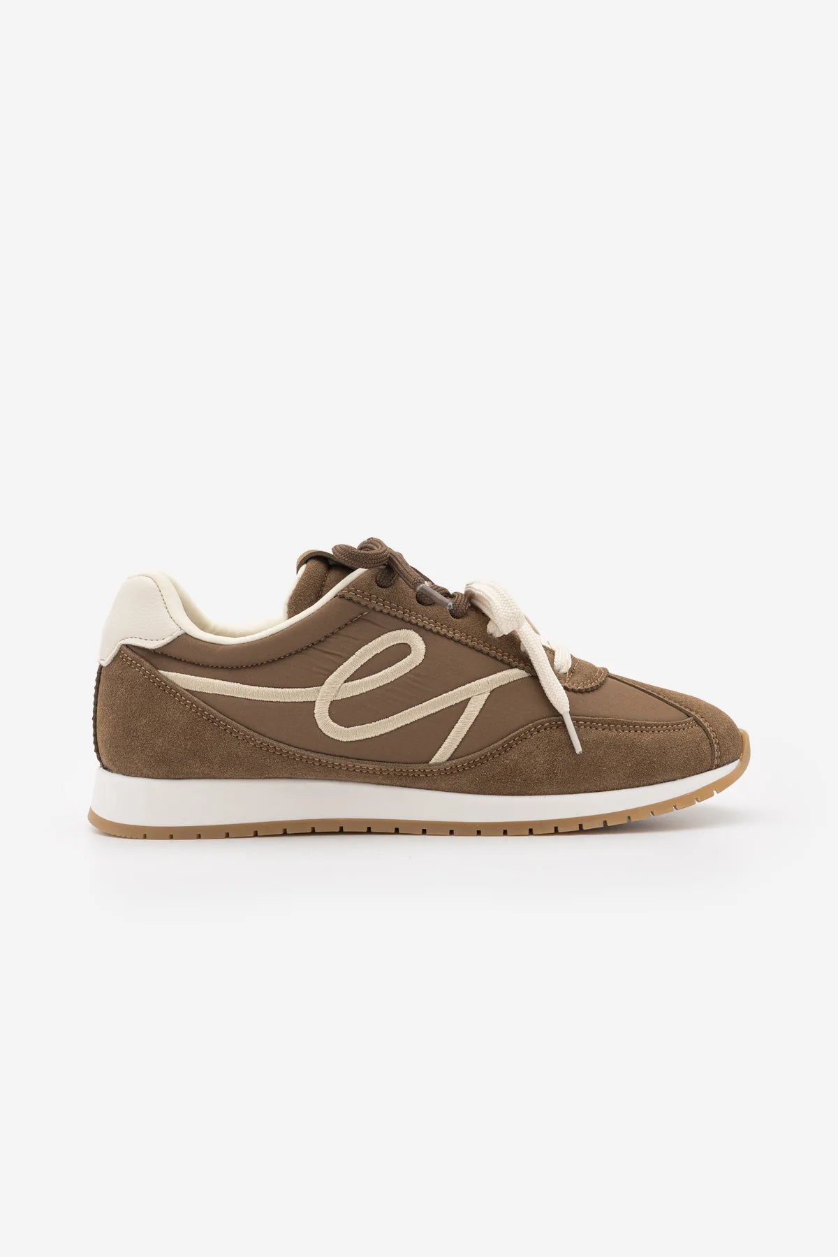 Rivos – Tobacco Brown Suede Lace-Up Casual Sneakers