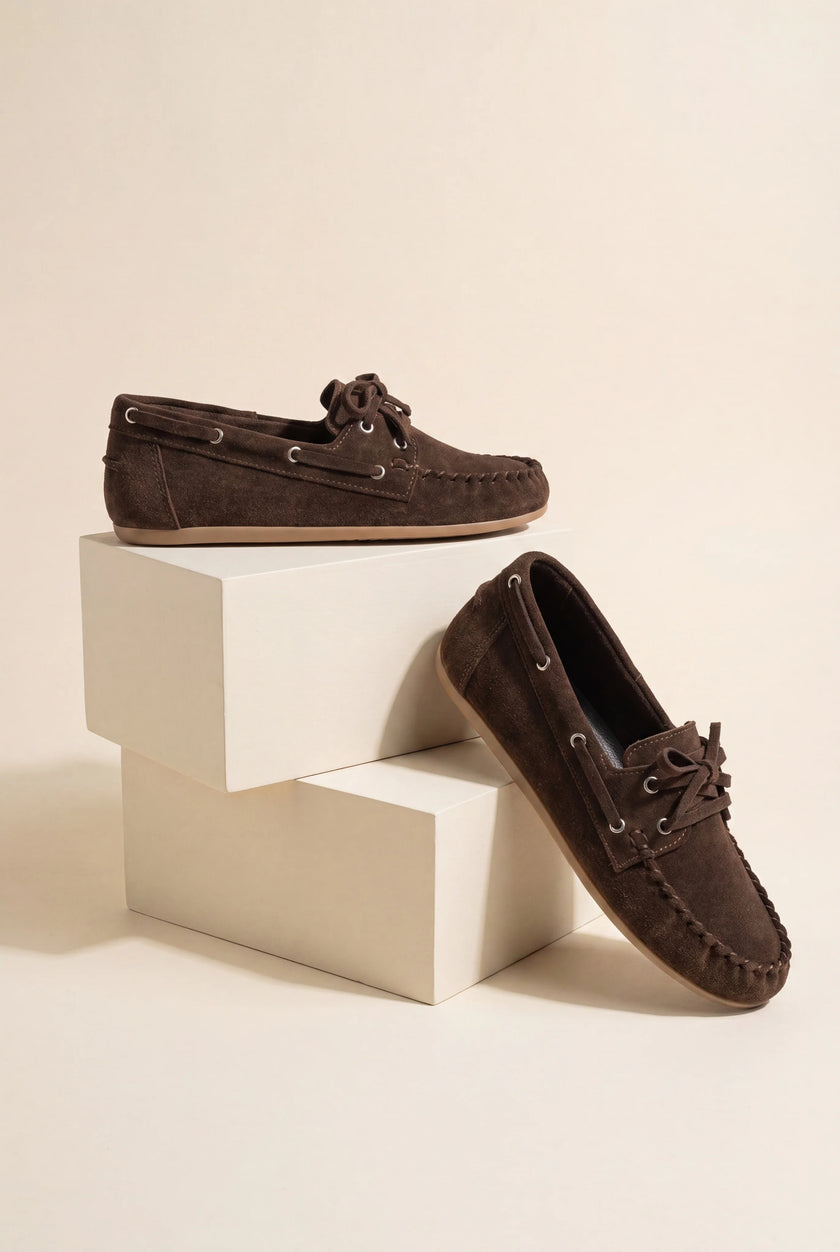 Rudez – Light Brown Suede Genuine Leather Loafers