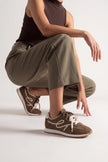 Rivos – Tobacco Brown Suede Lace-Up Casual Sneakers