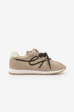 Rivos – Beige Suede Lace-Up Casual Sneakers