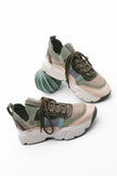 Women's Sneaker Knitted Sports Shoes Volente - Dark green