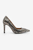 Women's Stiletto Croco High Heel Shoes Davin - Platinum Croco