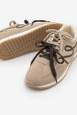 Rivos – Beige Suede Lace-Up Casual Sneakers