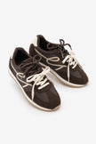 Rivos – Tobacco Brown Suede Lace-Up Casual Sneakers
