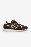 Rivos – Tobacco Brown Suede Lace-Up Casual Sneakers