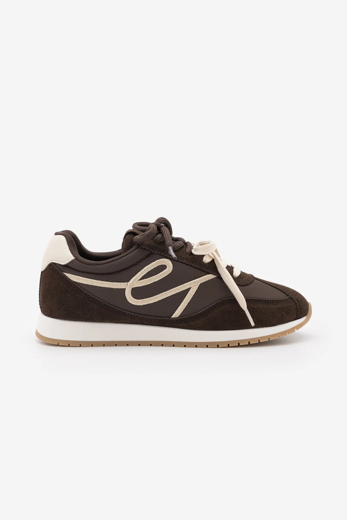 Rivos – Tobacco Brown Suede Lace-Up Casual Sneakers
