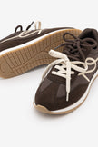 Rivos – Tobacco Brown Suede Lace-Up Casual Sneakers