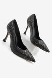 Women's Stiletto Heel Shoes Niloz - Black Snake