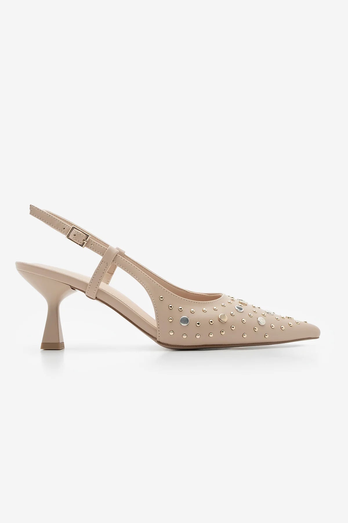 Rofen Beige Women’s Studded Stiletto High Heel Shoes | FOOTWEAR | Heels | Lebbse Rofen Beige Women’s Studded Stiletto High Heel Shoes | FOOTWEAR | Heels | Lebbse