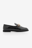 MENIVA Black Stone Detail Women’s Loafers