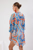 Abstract Patterned Midi Woven 100% Cotton Stripe Accessory Beach Dress
